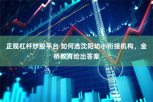 正规杠杆炒股平台 如何选沈阳幼小衔接机构，金桥教育给出答案